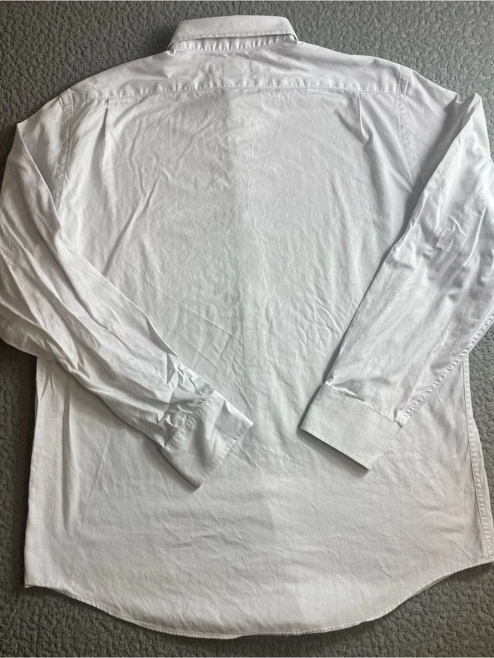 Banana Republic Men's White Cotton Button-Up Dress Shirt